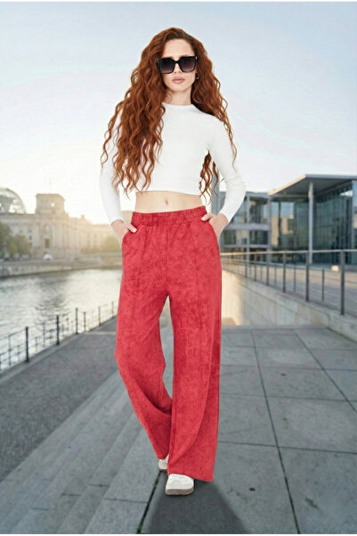 Avones Дамски панталони с широки крачоли и джобове