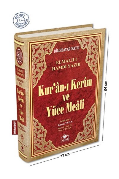Merve Yayınları Kur'an-ı Kerim Ve Yüce Meali Bilgisayar Hatlı Orta Boy (MEAL ...