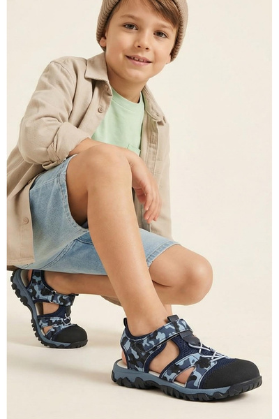 Moda Lime Unisex Çocuk Sandalet Önü Kapalı Sandalet Renkli Sandalet Ortopedik...