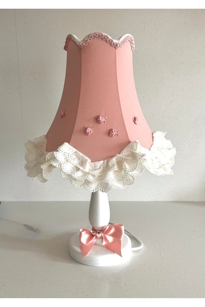 LULUAVİZEM Patentli Elde Yıkanabilir Başlık Pudra Pembe Çiçek Detay Romantik ...