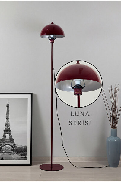 Marrien Modena Retro Bordo Metal Başlıklı Tek Ayaklı Lambader