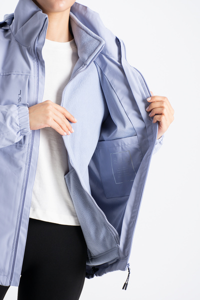 Ecrou Palton pentru femei cu buzunar și detaliu imprimat A25589