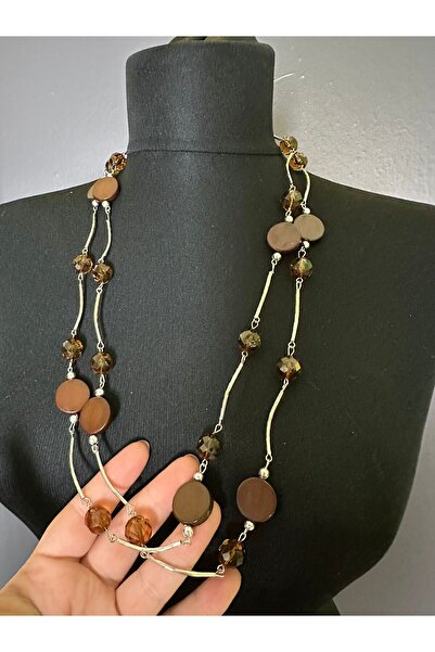 Gönülden Tasarım Stone Beaded Women's Necklace Length 31 cm