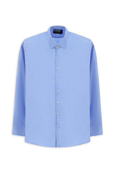 Kiğılı Πουκάμισο με βαμβακερό σχέδιο με μακρυμάνικο λεπτή εφαρμογή Techno-Line