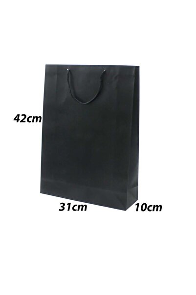 Generic 12 قطعة من أكياس ورقية لون أسود