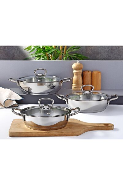 ÖNCÜ MUTFAK EŞYALARI ÇELİK 3'LÜ OMLET SET