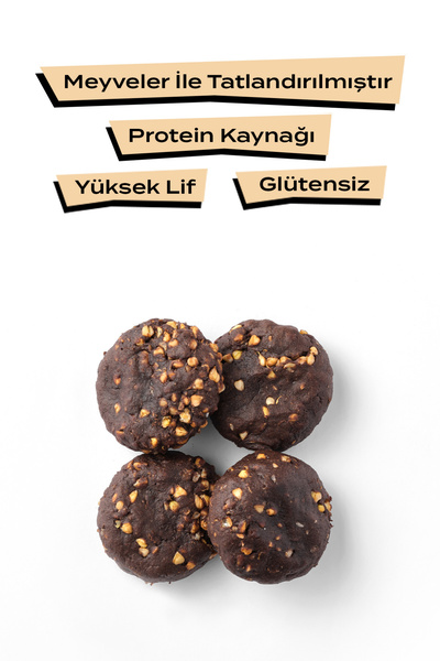 THE GOOD WİLD Yer Fıstıklı Protein Kurabiye | Glutensiz Atıştırmalık | İlave Şekersiz | Hurma Püresi | 55 Gr