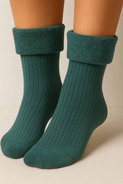 Katia&Bony Зелени хавлиени чорапи за момиче