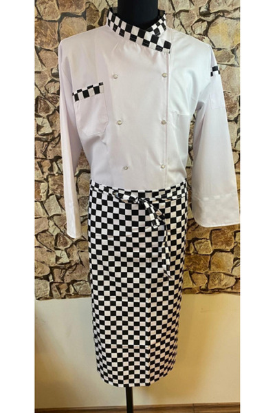 MARTEN مريلة طهي، مريلة مربعة مربوطة عند الخصر، مريلة مطبخ مربعة النقش