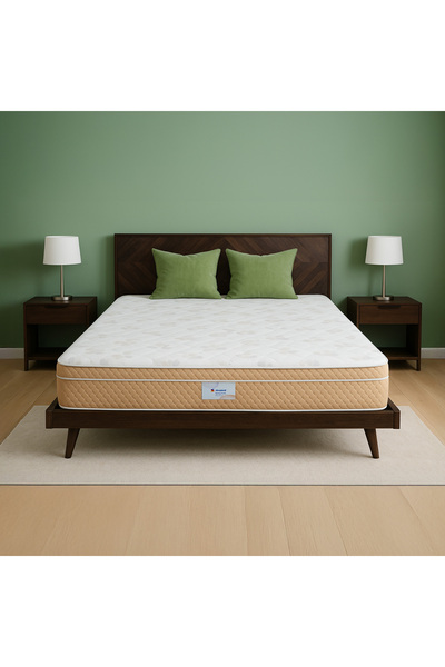 Sleepwell سرير كلاسيكي منعش من سبرينج فريش، مقاس سرير مزدوج، مرتبة مضادة للترهل (200 طول × 120 عرض × 25 ارتفاع سم)