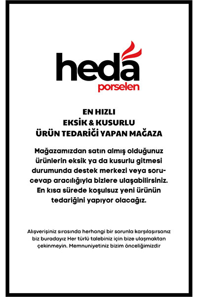 Heda Porselen Kozalak 6 Piece Porcelain Cake Plate Set