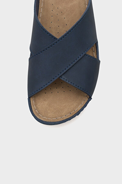 Capone Outfitters Έβενος 107001   Γυναικείες ανατομικές παντόφλες Comfort Cross Band