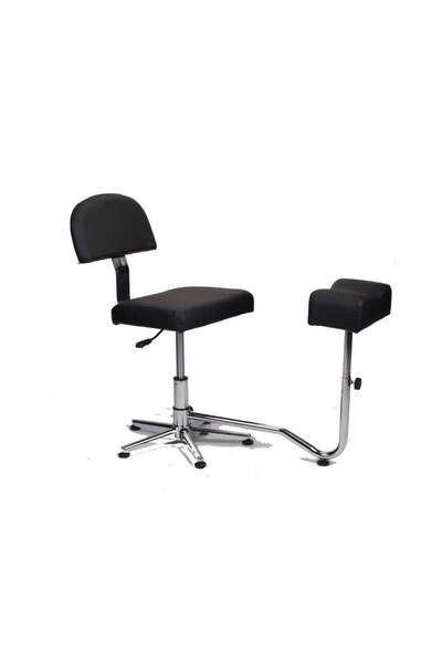 Cosmeticos Scaun de pedichiură cu spătar și suport, structură metalică -3206 ...