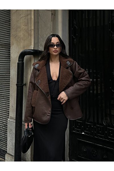 D'RECCY KADIN İÇİ KÜRKLÜ OVERSİZE CEKET