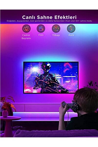 Govee RGBIC Basic Wifi+ BT LED Şerit 5 M