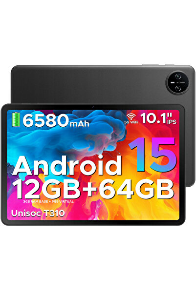 Doogee Tabletă Tab A9 Neagră 10.1' IPS Wi-Fi 64GB Stereo Android 15