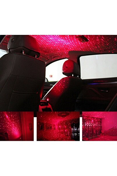 OEM Lumină laser pentru tavan auto sau pentru camera de acasă, SkyLight, alimentată prin USB, roșie
