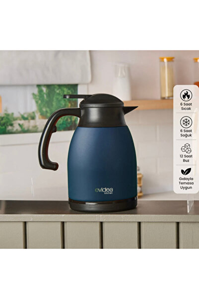 Evidea Kitchen Çay Termosu - Lacivert - 1,5 lt