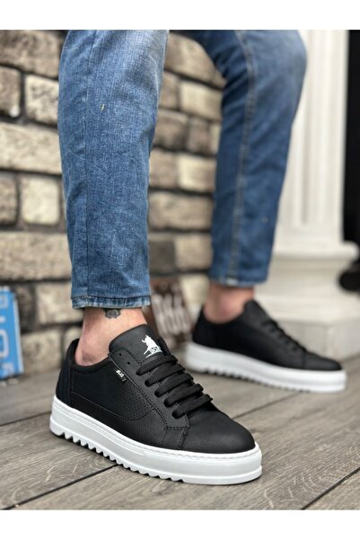 BOA BOA BA0323 - Чоловічі спортивні черевики на високій підошві, чорні