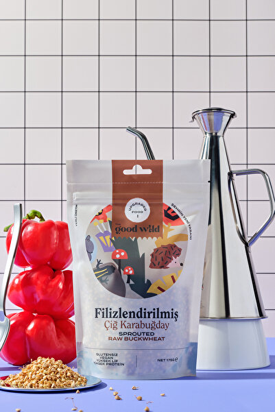 THE GOOD WİLD Filizlendirilmiş Çiğ Karabuğday | Glutensiz Kuru Bakliyat | Vegan | Yüksek Lif , Protein | 175 Gr