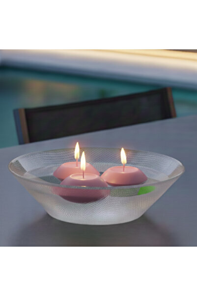 MumvemuM Pembe Suda Yüzen Mumlar 12'li Paket – 5 cm Çap