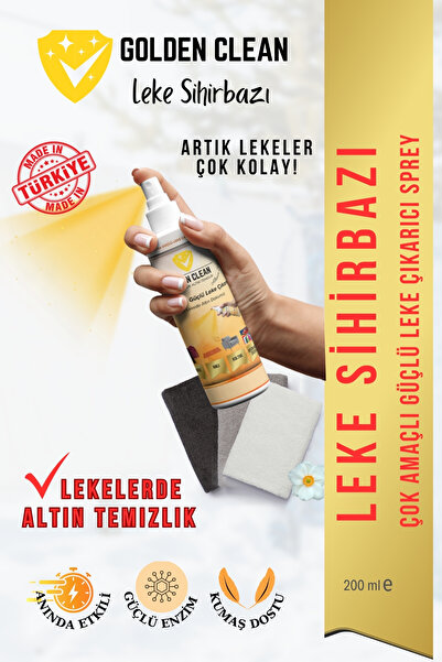 Golden Clean Leke sihirbazı Ultra Güçlü Çok Amaçlı Leke Çıkarıcı - Zorlu Leke...