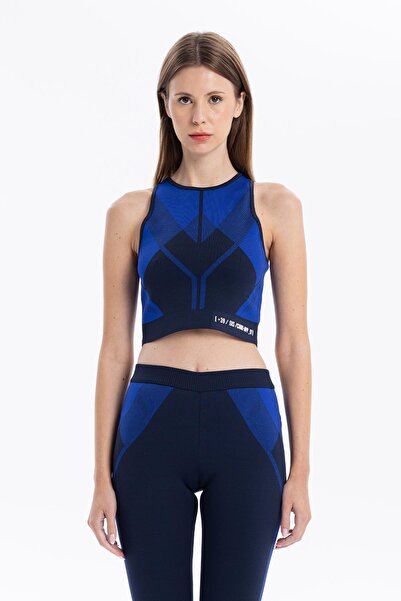 GMG FIRENZE Μίντι τοπ με μοτίβο με λαιμόκοψη