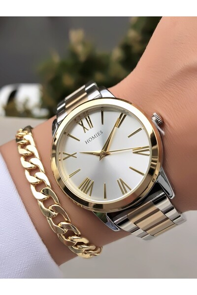 Homies Orijinal Faturalı 2 Yıl Garantili Su Geçirmez Kadın Kol Saati Bileklik...