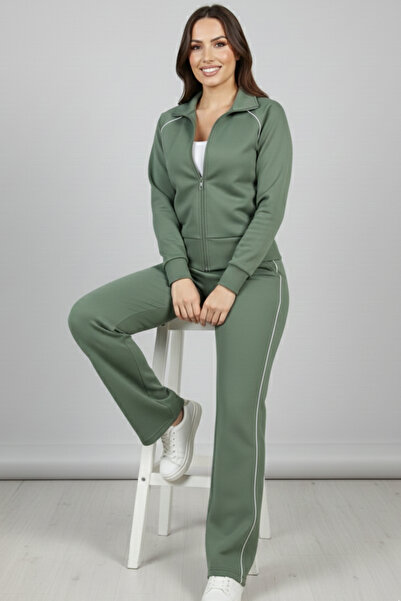 fiolin طقم بدلة رياضية مخططة من القماش