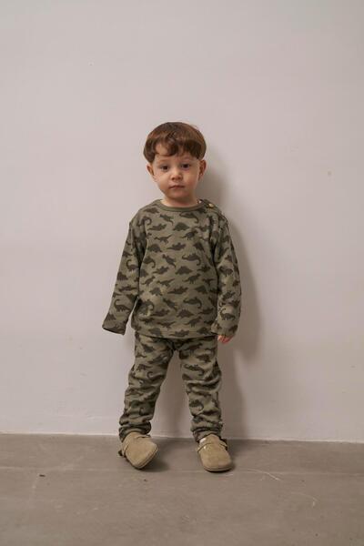 Oh La La Koala For Little Ones Dinozor Baskılı Bebek Alt Üst Takım