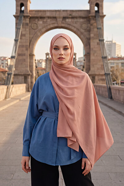 Aisha's Design Crepe Shawl & Combed Cotton Bonnet Two-Piece Set, Ps-50, Cappu...