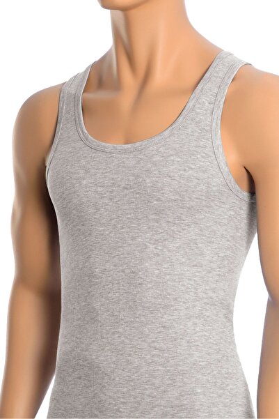 Öts Ανδρικό εσώρουχο 2 τεμαχίων γκρι με ραβδώσεις (100% βαμβάκι)