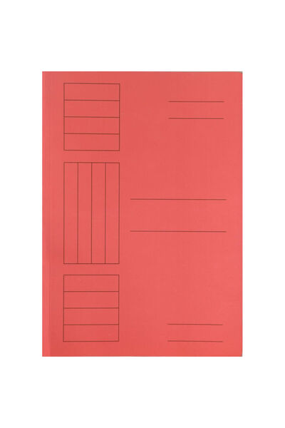 OEM Dosar simplu din carton, de culoare roșie, set 25 buc.