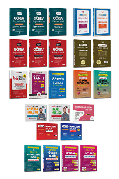 hukuk öğretir 2026 Kaymakamlık Sınavı Kitap Seti - Özgün Çıkmış Full Set - 24 Adet