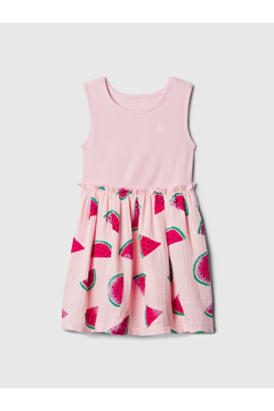 GAP Kız BebekDesenli Gauze Elbise