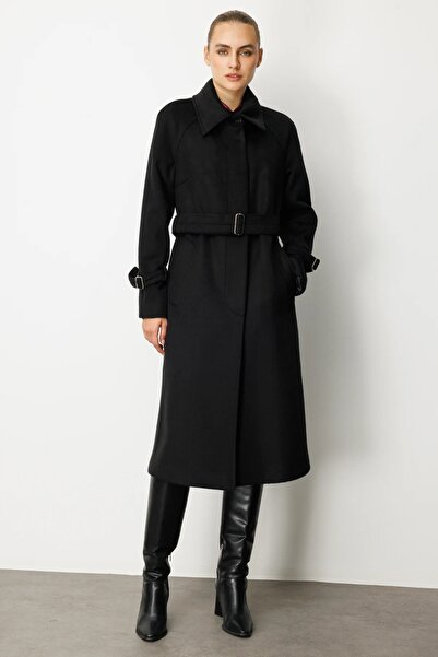 Ekol Kuşaklı Kaşe Manto 6057-26k