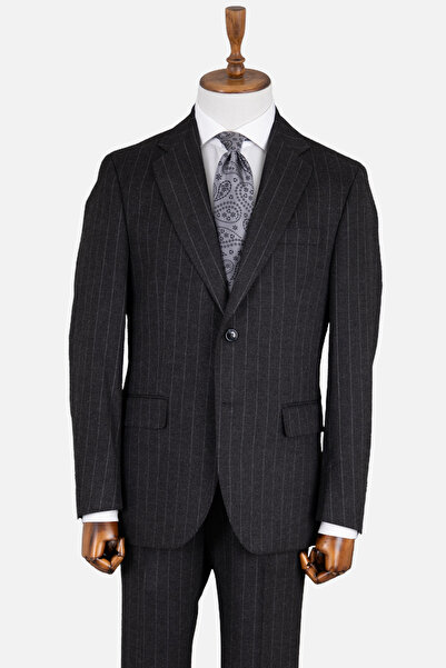 HC MEN CLASSIC Yün Çizgili Takım Elbise