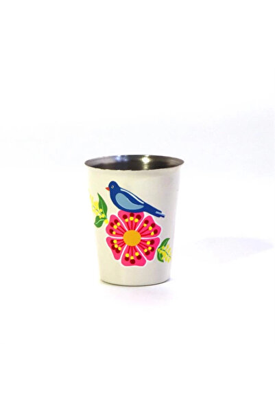 DEDEMİN EMAYELERİ Beyaz Kuşlu Bardak