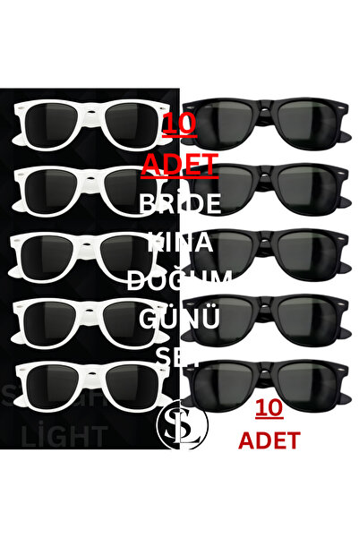 Straight Light KALPLI GELİN DAMAT NEDİME GÜNEŞ GÖZLÜĞÜ 5 ÇİFTLİ 10'LU SET DÜĞ...