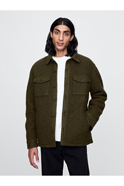 GAP Erkek Haki Utility Gömlek Ceket