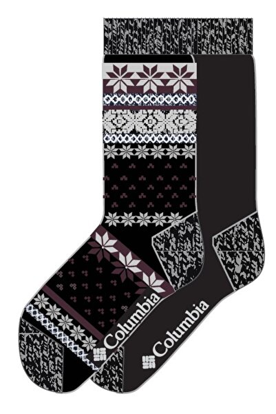 Columbia Men's Outdoor Socks Rcl252M Nordic Fair Isle Medium Weight Thermal Rcl252Mbla