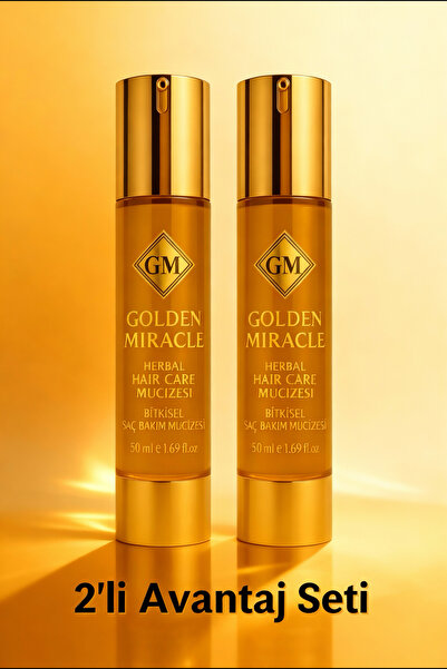 GM Golden Miracle 2’li Bitkisel Saç Bakım Yağ–Saç Dökülmesi Karşıtı+Hızlı Uzatma+Parlaklık&Yoğun Onarım