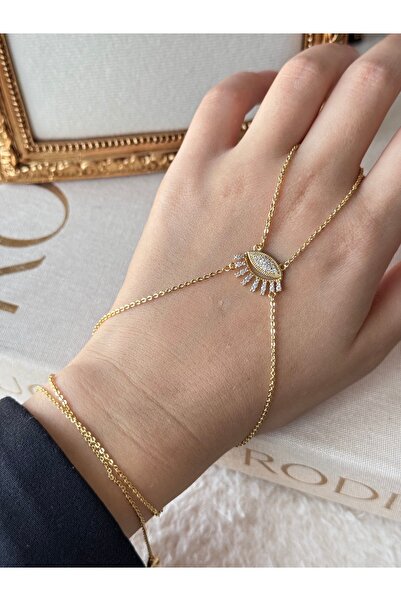 LEROSY CO. خاتم عين ذهبي من الفولاذ المقاوم للصدأ بتفاصيل حجرية