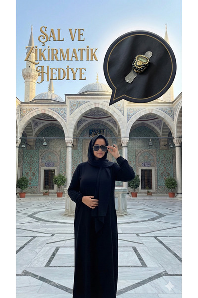 Vivezza İnci Model Şal ve Zikirmatik Hediyeli Umre Elbisesi