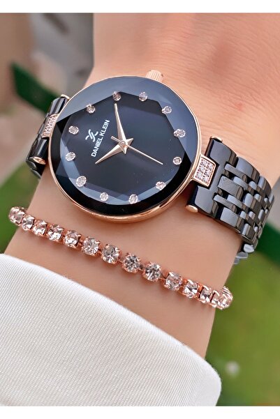 Daniel Klein Marka Rose Siyah Renk 2 Yıl Garantili Küçük Kasa Kadın Kol Saati...