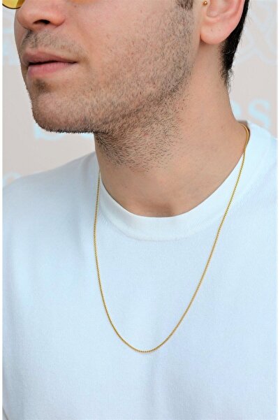 Sacce Scarves&Accessories سلسال رجالي من الفولاذ ذهبي 60 سم