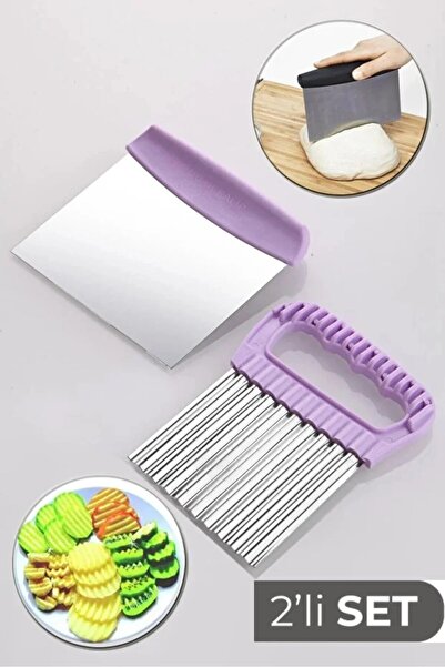 ZUZU MADE 2 Li Paslanmaz Çelik Hamur Kesici Spatula Ve Şekilli Meyve Sebze Pe...