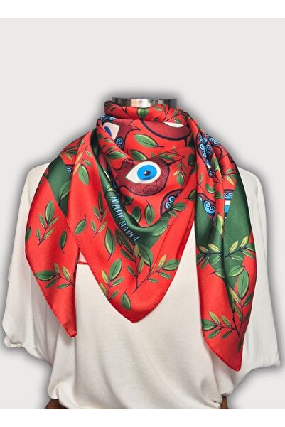 POZİTİF MRK مجموعة بركات وشاح أحمر بنمط خرز الرمان والعين الشريرة