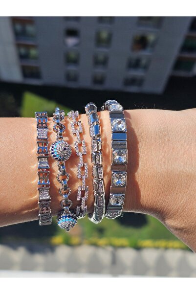 Miruva سوار شوبينغ سوسيتي مرصع بالخرز على شكل عين الحسد