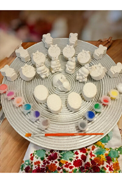 BOHEM 21'li Paskalya yumurtasi & tavsanlar boyama seti+12 renk akrilik boya/f...